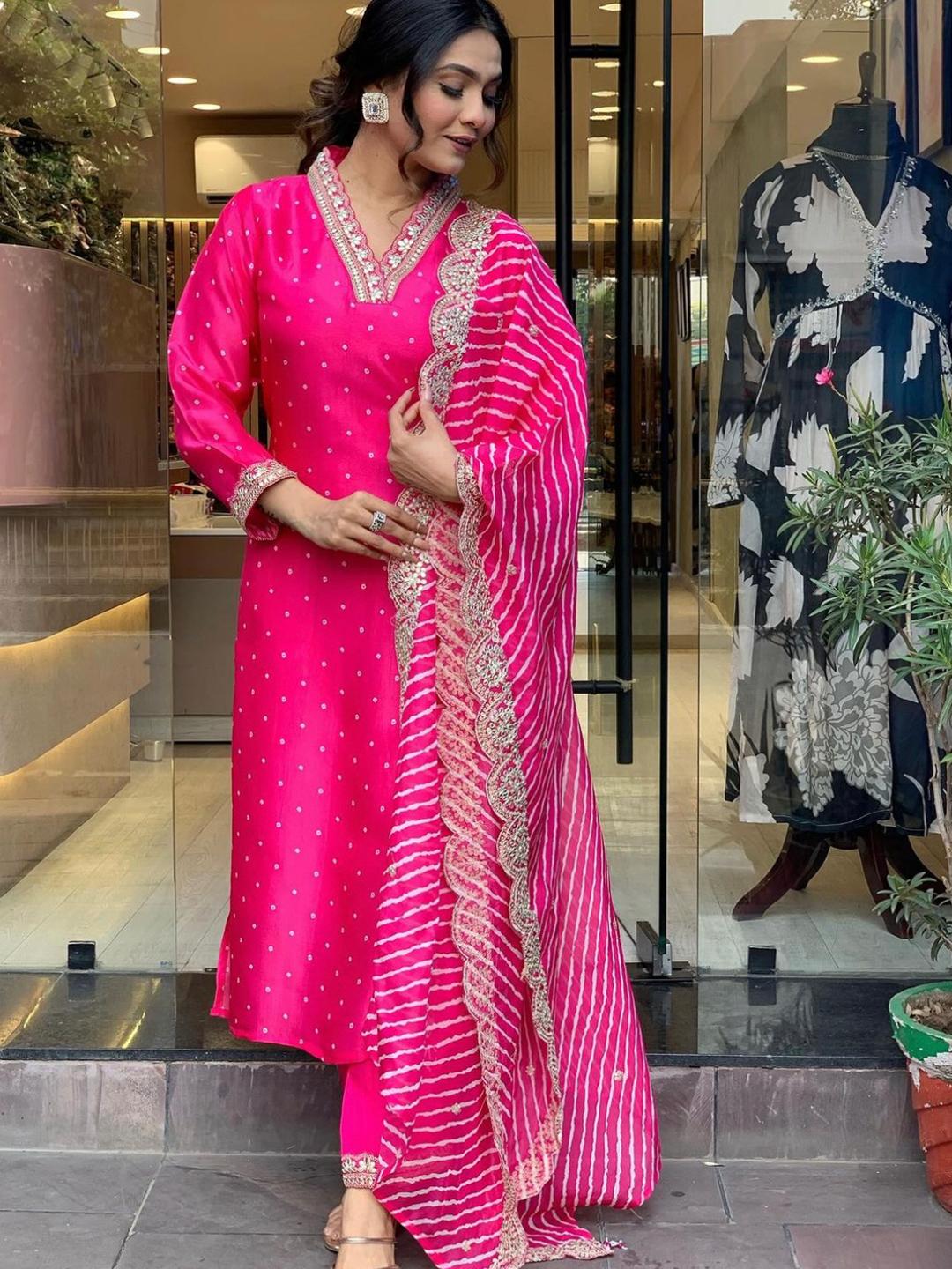 Silk Crepe Kurta Bottom with Dupatta Set – Elegant and Comfortable Ethnic Wear