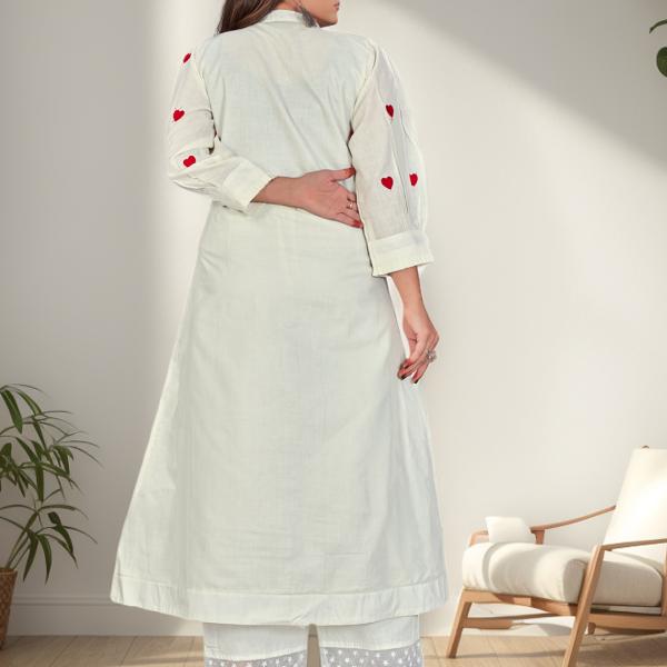 Pure Cambric Cotton Top and Bottom Set – Comfort and Style in Every Stitch