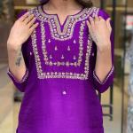 Purple Top with Banarasi Silk Dupatta – Elegant Traditional Wear