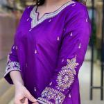 Roman Silk Top & Bottom Set with Banarasi Silk Dupatta – A Touch of Timeless Elegance