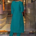 Women's Roman Silk Kurta With Bottom & Dupatta Set