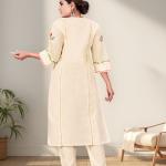 VINTAGE COLOUR Women Embellished Straight Kurta Set