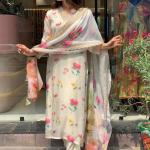 Taby Fabric Top and Rayon Pant Set with Dupatta – Elegant and Comfortable Ethnic Wear