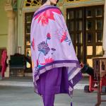 Royal Purple Roman Silk Salwar Suit with Banarasi Printed Dupatta – Festive & Party Wear