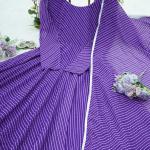 Elegant Fox Purple Georgette Digital Print Gown with Dupatta Set